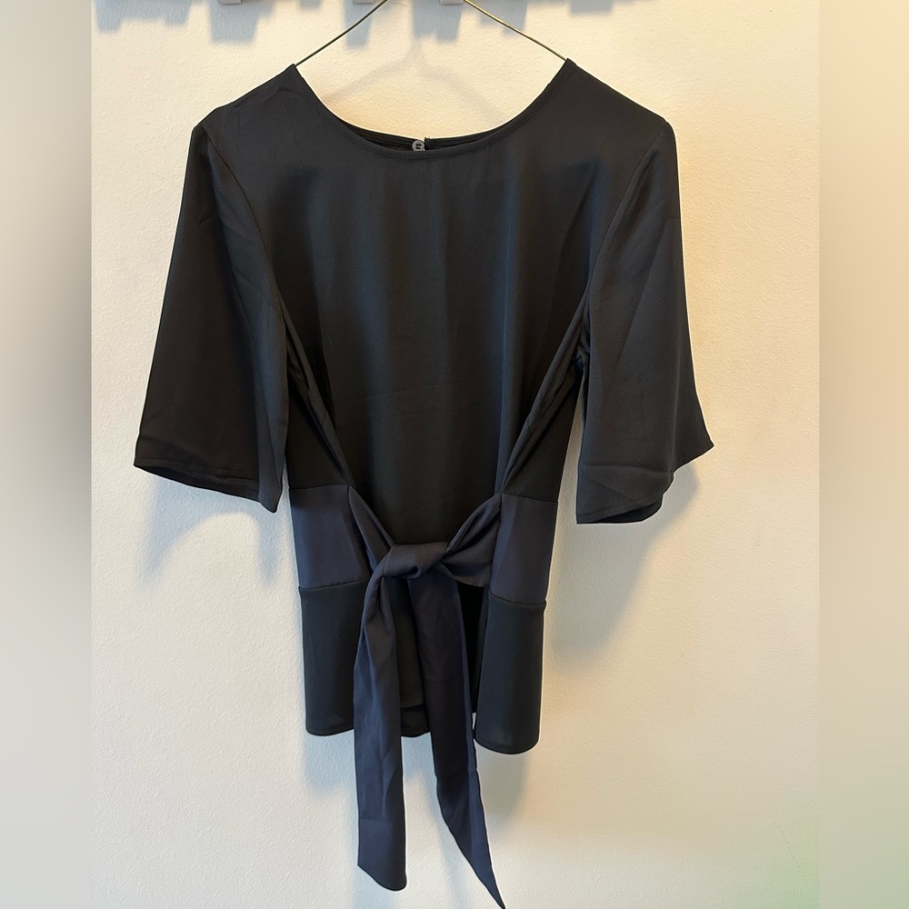 Black with Blue Tie Dress Shirt